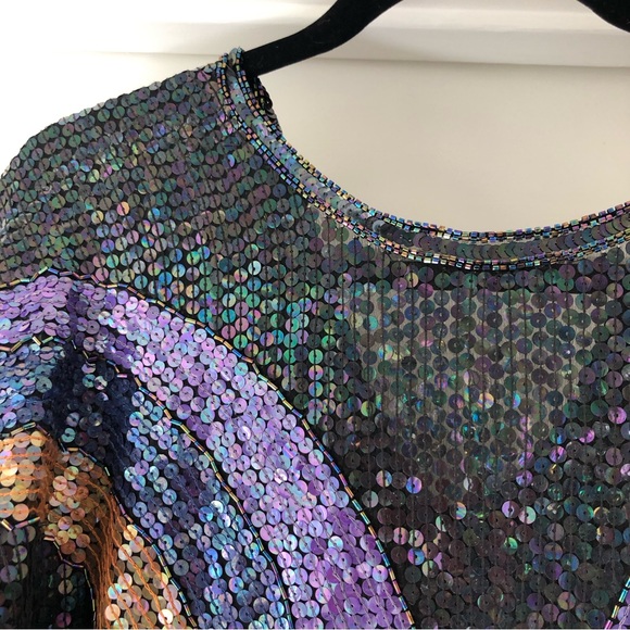 Vintage Sequin Maxi Dress - Picture 6 of 9